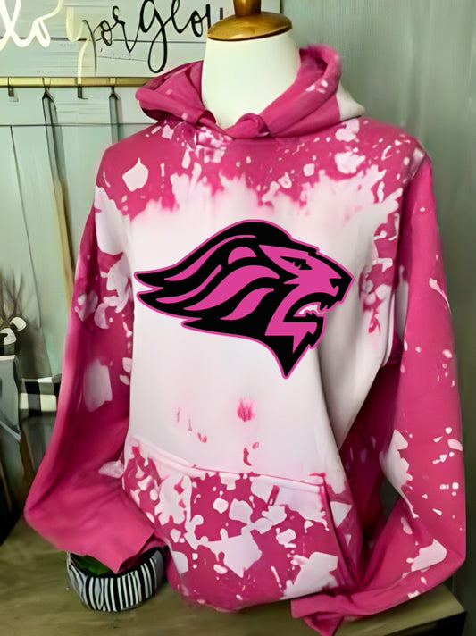 LYSA lion pink bleach hoodie